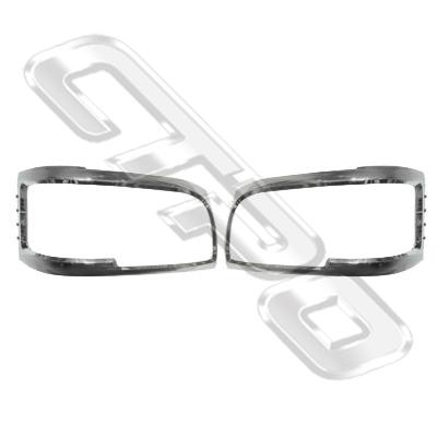 HEADLAMP FRAME SET CHROME - L&R - TO SUIT TOYOTA HIACE 2004-2009