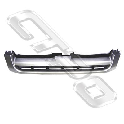 GRILLE - SILVER GREY/BLACK - TO SUIT TOYOTA HIACE 2004- WIDE