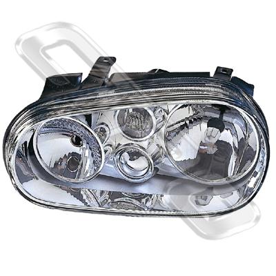 HEADLAMP - W/O FOG LAMP - L/H - TO SUIT VW GOLF MK4 1998-