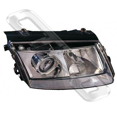 HEADLAMP - R/H - CRYSTAL CLEAR - TO SUIT VW PASSAT B5 1999-01
