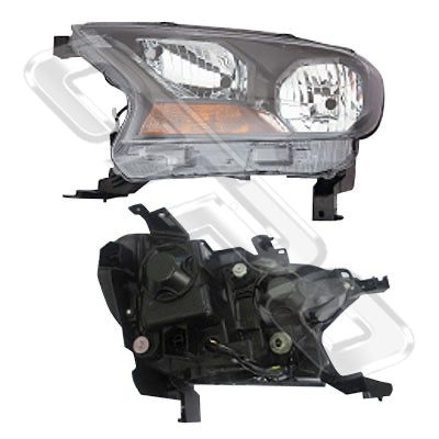 2588294-11 - HEADLAMP - L/H - XL MODEL - ELECTRIC - BLACK - TO SUIT FORD RANGER PX2 2016-