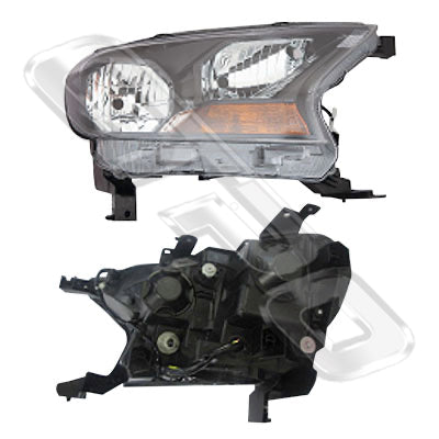 2588294-12 - HEADLAMP - R/H - XL MODEL - ELECTRIC - BLACK - TO SUIT FORD RANGER PX2 2016-