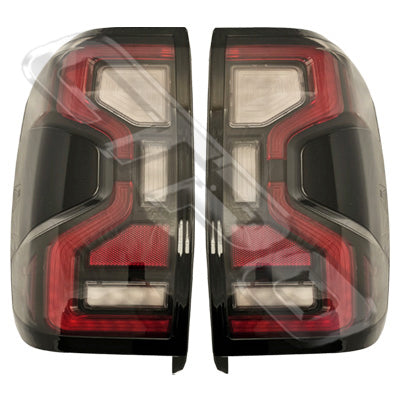 2588398-51PG - REAR LAMP SET - L&R - W/RUNNING LIGHT - SMOKEY - TO SUIT FORD RANGER 2022- T9 - PX4