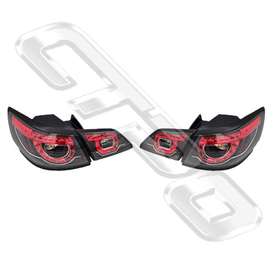 2818198-90PG - REAR LAMP 4PC SET - L&R - LED - BLACK - TO SUIT - HOLDEN COMMODORE VF 2013-  SS