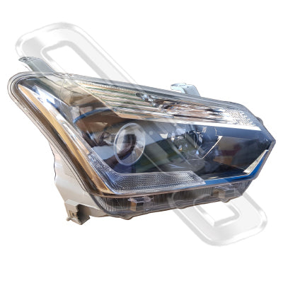 3053394-15 - HEADLAMP - L/H - ELECTRIC - WITH DRL - LED - TO SUIT ISUZU D-MAX P/UP 2016- FACELIFT