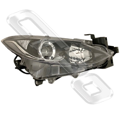 3439794-02 - HEADLAMP - R/H - MANUAL - BLACK - ECE - TO SUIT MAZDA 3 2014- BN