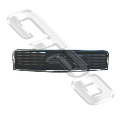 GRILLE - BLACK WITH CHROME FRAME - TO SUIT AUDI A4 2001-