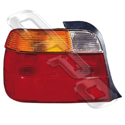 REAR LAMP - L/H - AMBER/CLEAR/RED - TO SUIT BMW 3'S E36 1996-  COMPACT