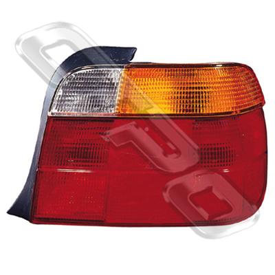 REAR LAMP - R/H - AMBER/CLEAR/RED - TO SUIT BMW 3'S E36 1996-  COMPACT