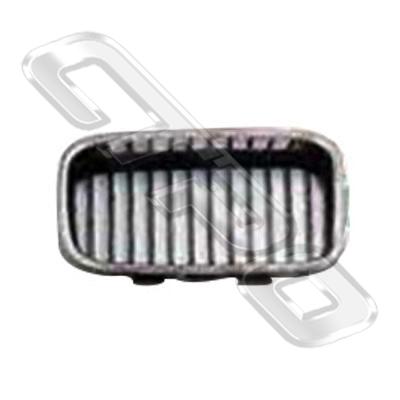 GRILLE - CENTRE - L/H - CHROME/BLACK - TO SUIT BMW 3'S E36 2DR/4DR 1991-95