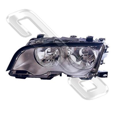 HEADLAMP - L/H - GREY REFLECTOR - TO SUIT BMW 3'S E46 2D 1998-