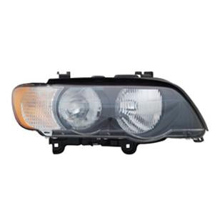 HEADLAMP - R/H - W/CLEAR CORNER LAMP - TO SUIT BMW X5 E53 2000-03