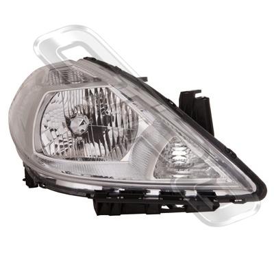 HEADLAMP - R/H - CHROME - MANUAL - TO SUIT NISSAN TIIDA - C11 - 5DR H/B - 2005- EARLY
