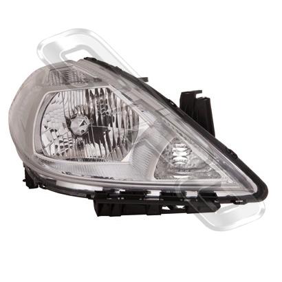 HEADLAMP - R/H - CHROME - ELECTRIC - TO SUIT NISSAN TIIDA - C11 - 5DR H/B - 2005-