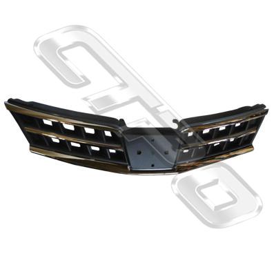 GRILLE - MAT/BLACK W/CHROME MOULDING - TO SUIT NISSAN TIIDA 2008-  F/LIFT