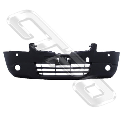 FRONT BUMPER - MAT/BLACK - WITH WASHER HOLE - CERTIFIED - TO SUIT NISSAN QASHQAI/DUALIS - J10 - 2007-