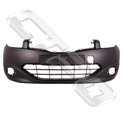 FRONT BUMPER - MAT/BLACK - W/O WASHER HOLE - CERTIFIED - TO SUIT NISSAN QASHQAI/DUALIS - J10 - 2010- F/LIFT