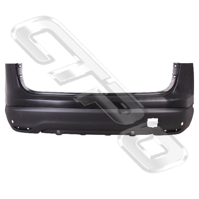 REAR BUMPER - MAT/BLACK - W/SENSOR HOLE - CERTIFIED - TO SUIT NISSAN QASHQAI/DUALIS - J11 - 2014-