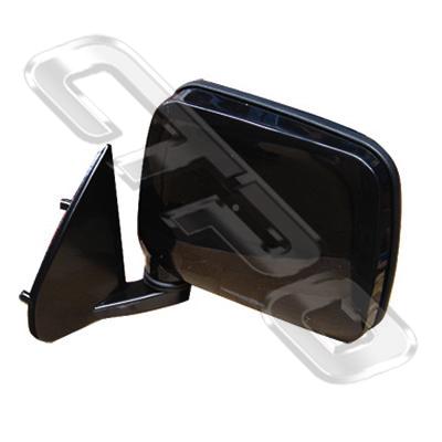 DOOR MIRROR - L/H - BLACK - CORNER MOUNT - TO SUIT NISSAN NAVARA D21/D22 1986-