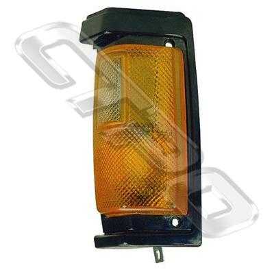 CORNER LAMP - L/H - BLACK TRIM - AMBER - TO SUIT NISSAN NAVARA D21 1986-89