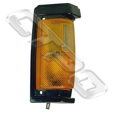 CORNER LAMP - R/H - BLACK TRIM - AMBER - TO SUIT NISSAN NAVARA D21 1986-89