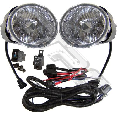 FOG LAMP - SET - L&R - W/WIRING & SWITCH - TO SUIT NISSAN NAVARA D22 2002-  FACELIFT