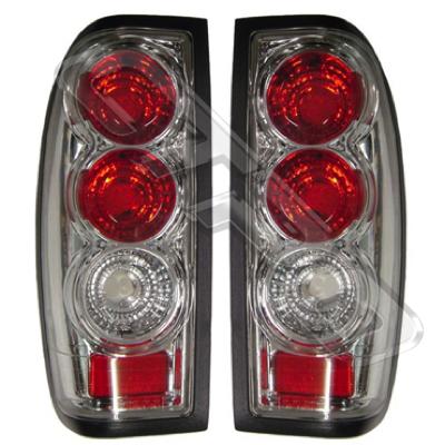 REAR LAMP - SET - L&R - CHROME - TO SUIT NISSAN NAVARA D22 1998-