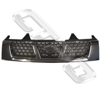 GRILLE - CHROME/BLACK HONEYCOMB - TO SUIT NISSAN NAVARA D22 2002-   FACELIFT