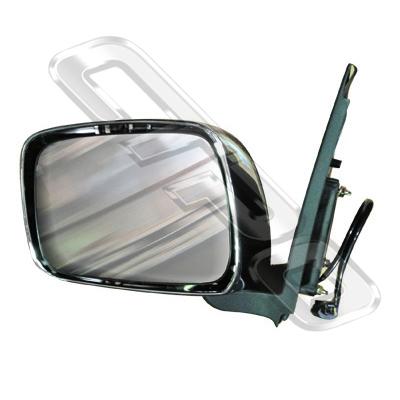 DOOR MIRROR - L/H - ELECTRIC - CHROME - TO SUIT NISSAN NAVARA D40 2005-07