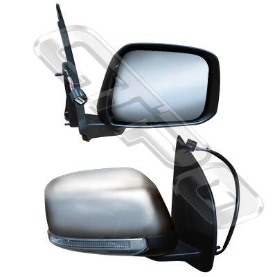 DOOR MIRROR - R/H - ELECTRIC - W/LOWER/LED - CHROME - TO SUIT NISSAN NAVARA D40 2007-