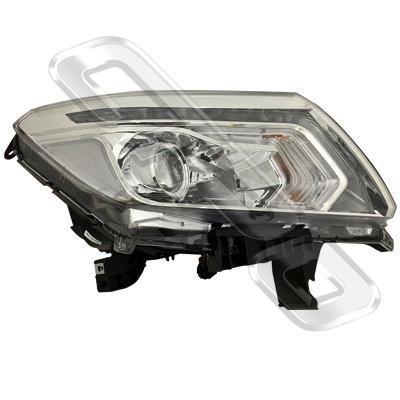 HEADLAMP - R/H - WITH DAYTIME RUNNING LAMP - LED-TO SUIT NISSAN NAVARA D23 NP300 2014-