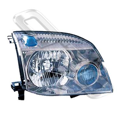HEADLAMP - R/H - NON HID - MANUAL ADJUST - TO SUIT NISSAN X-TRAIL - T30 - 2000-