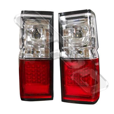 REAR LAMP SET - L&R - CLEAR/RED - LED - TO SUIT NISSAN HOMY E24/E25 2001-