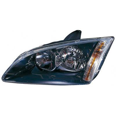 HEADLAMP - L/H - BLACK - ELECTRIC/MANUAL - TO SUIT FORD FOCUS 2005-07