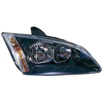 HEADLAMP - R/H - BLACK - ELECTRIC/MANUAL - TO SUIT FORD FOCUS 2005-07