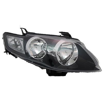 HEADLAMP - R/H - BLACK - TO SUIT FORD FALCON FG 2008-