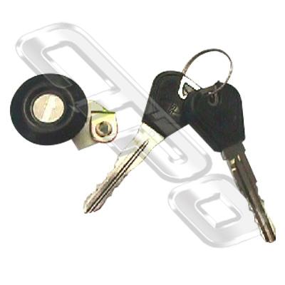 DOOR LOCK - WITH KEY - L/H - BLK TRIM - TO SUIT FORD LASER BG SDN-H/B 1990-94