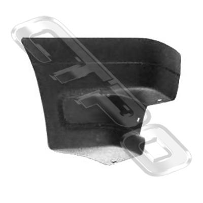 FRONT BUMPER END - R/H - GREY PLASTIC - TO SUIT FORD COURIER/MAZDA 1986-