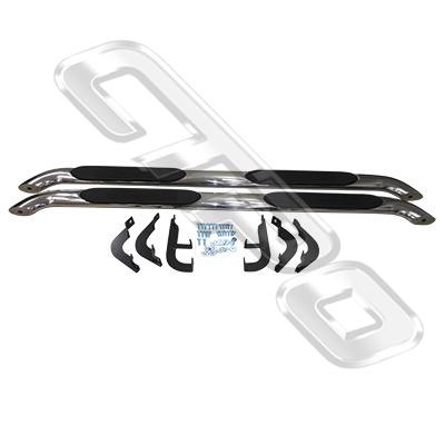 RUNNING BOARD SET - SIDE STEP - 4 DOOR - OVAL BEND TYPE - TO SUIT FORD RANGER 2012-