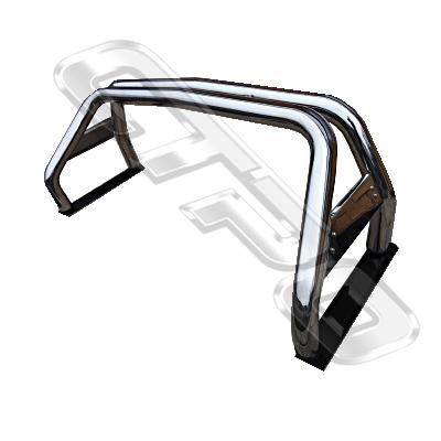 ROLL BAR - STAINLESS STEEL - DOUBLE CAB - FOR 2588271-60 - TO SUIT FORD RANGER 2012-