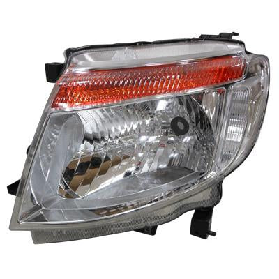 HEADLAMP - L/H - MANUAL - CHROME - TO SUIT FORD RANGER 2012-