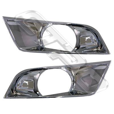 FOG LAMP COVER SET - L&R - CHROME - WITH HOLE - TO SUIT FORD RANGER 2015-  F/LIFT