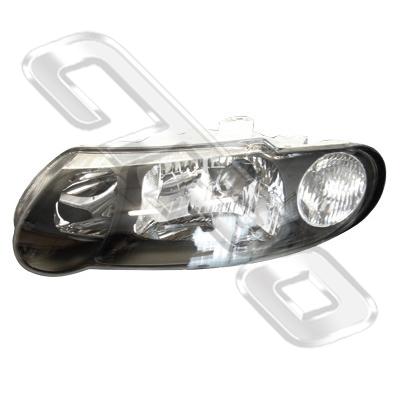 HEADLAMP - L/H - BLACK - TO SUIT HOLDEN COMMODORE VX 2000-02