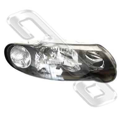 HEADLAMP - R/H - BLACK - TO SUIT HOLDEN COMMODORE VX 2000-02