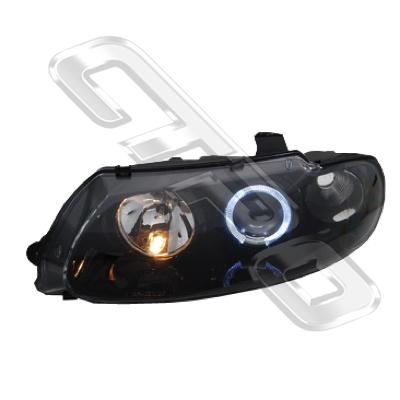 HEADLAMP - L/H - LED PERFORMANCE STYLE - BLACK - TO SUIT HOLDEN COMMODORE VT 1997-99