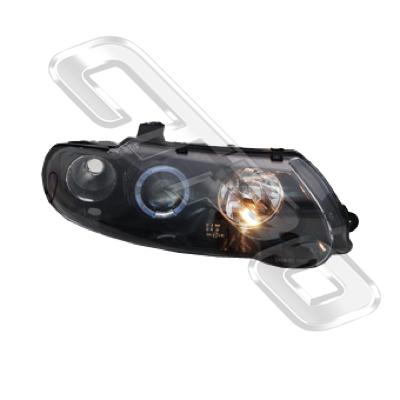 HEADLAMP - R/H - LED PERFORMANCE STYLE - BLACK - TO SUIT HOLDEN COMMODORE VX 2000-02