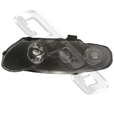HEADLAMP - L/H - PERFORMANCE STYLE - BLACK - TO SUIT HOLDEN COMMODORE VX 2000-02