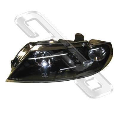 HEADLAMP - L/H - PERFORMANCE STYLE - BLACK - TO SUIT HOLDEN COMMODORE VX 2000-02  HSV