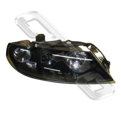 HEADLAMP - R/H - PERFORMANCE STYLE - BLACK - TO SUIT HOLDEN COMMODORE VX 2000-02  HSV