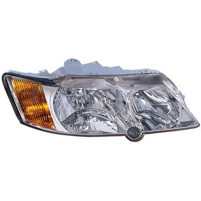 HEADLAMP - R/H - CHROME - W/AMB CNR LAMP - CERTIFIED NSF AU/NZ - TO SUIT HOLDEN COMMODORE VY 2002-  EXEC